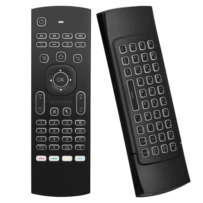 

MX3 Air Mouse беспроводная клавиатура с подсветкой, умный пульт дистанционного управления 2,4G RF с голосовым микрофоном для ТВ-приставки X96 H96 Android