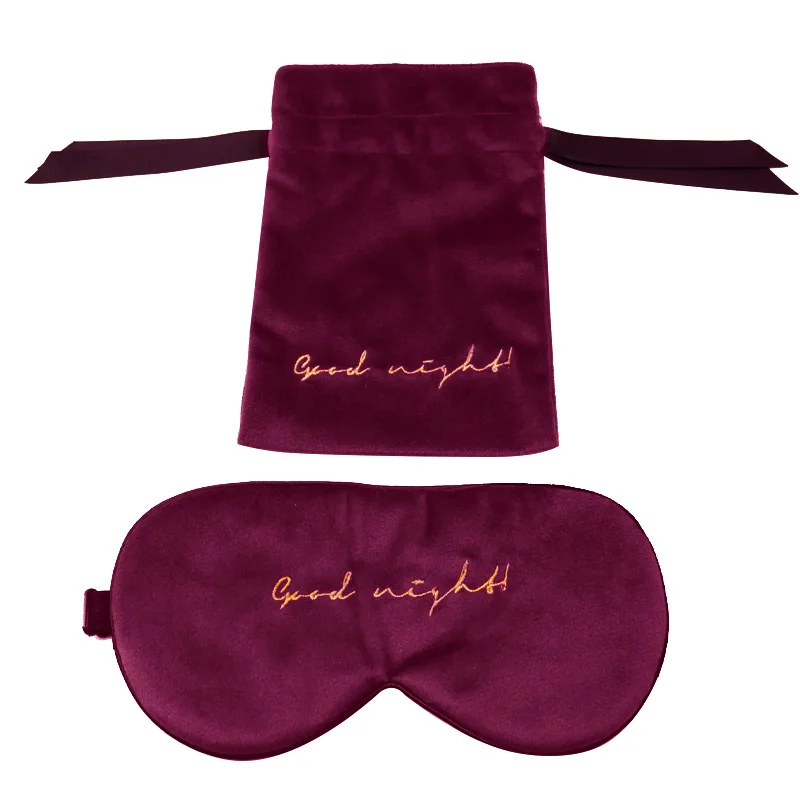 1Pcs Silk Velvet Sleep Mask Natural Sleeping Eye Eyeshade Cover Shade Women Men Soft Portable Blindfold Travel Eyepatch | Красота и