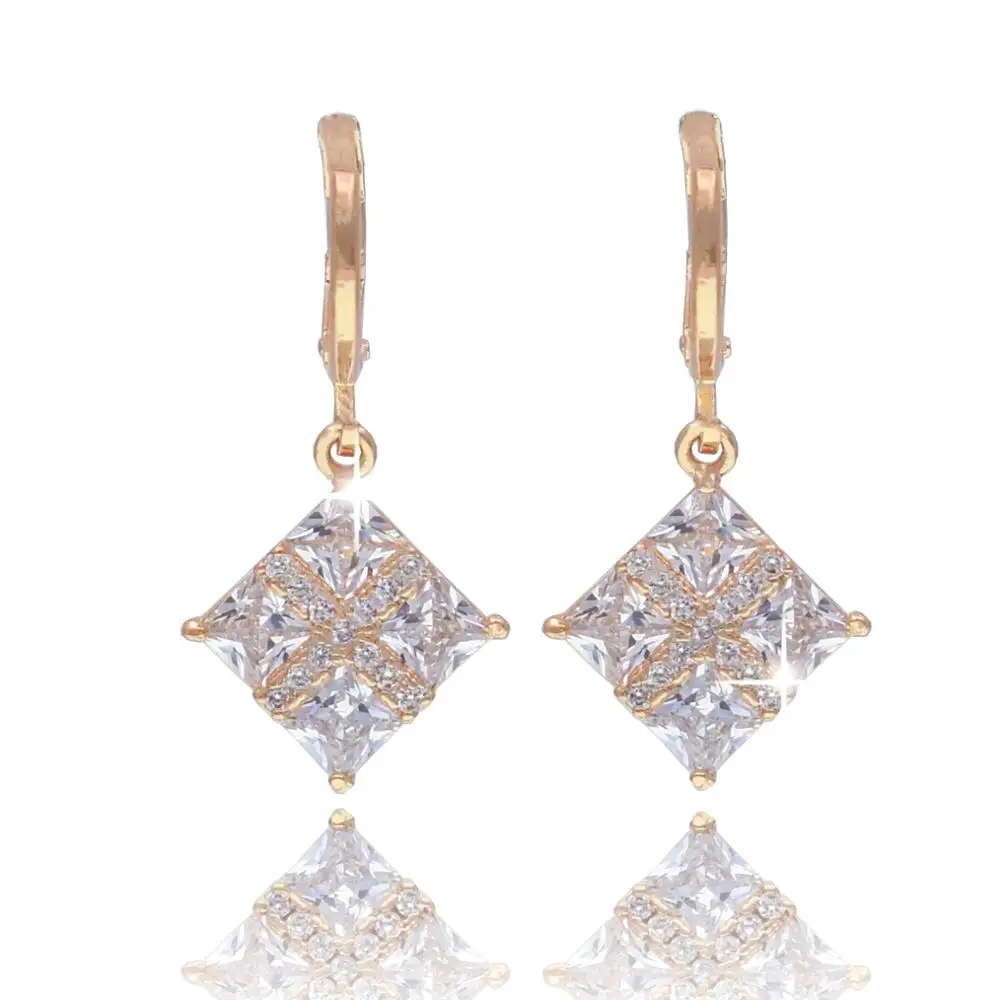 Модные Винтажные 585 розовое золото кристалл Бабочка кубический циркон простые