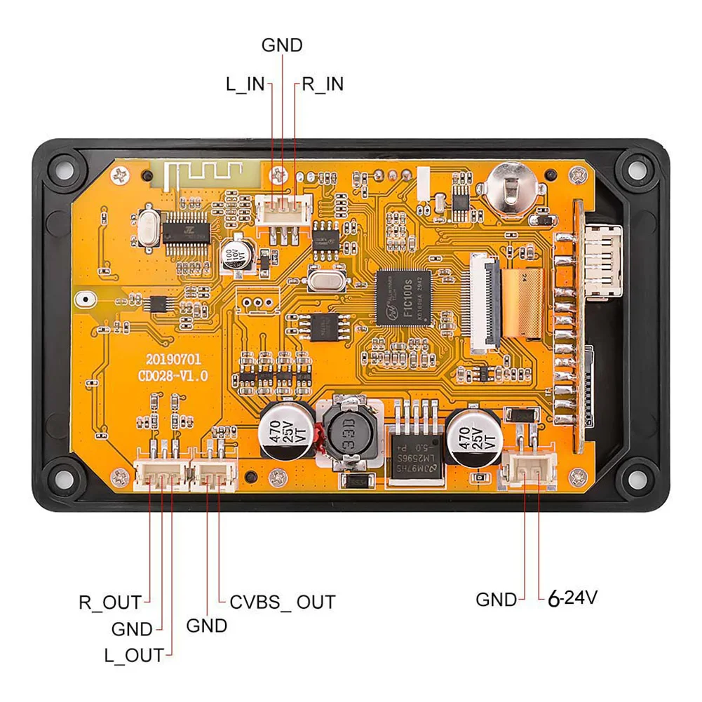 Мультимедийная плата с часами и функцией декодирования звука 3 дюйма ЖК дисплей