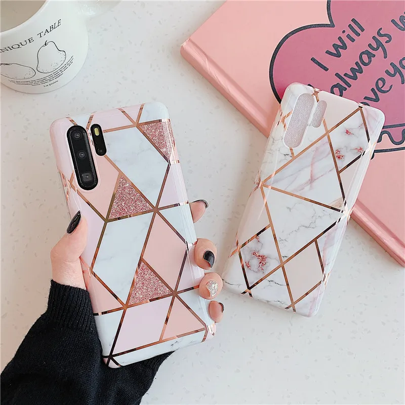 

Plating Geometric Splice Marble for Etui Xiaomi Mi Redmi Note 9S 9 S Case For On Capa Redmi Note 8 7 6 5 Pro 8 A Soft IMD Cover