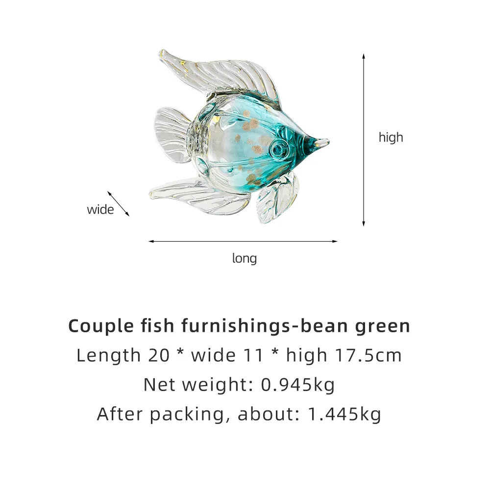 

Glass Lovers Fish Living Room Decoration Ornaments Living Room Decoration Home Decoration Accessories for Girlfriend Gifts