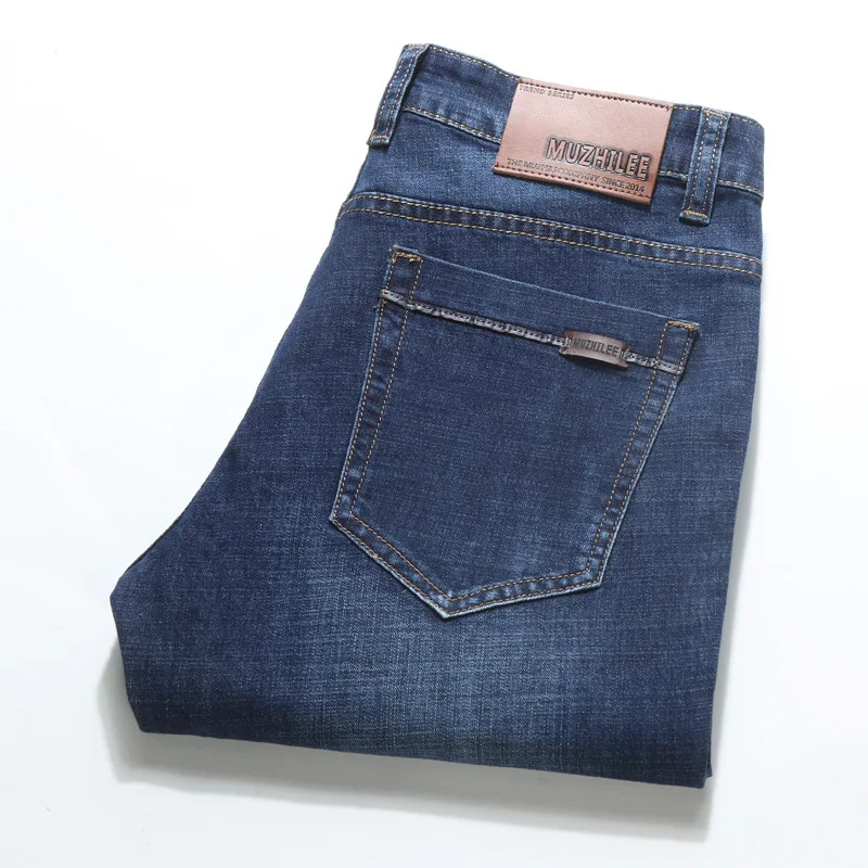

Luren New Men's Spring Stretch Jeans Straight Slim Fit Business Men Skinny Jeans Men