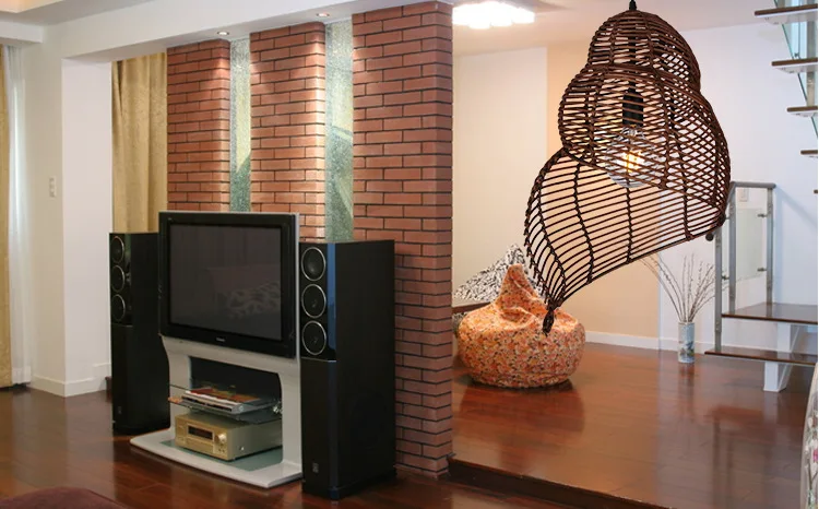 

conch bamboo hanging lamps pendant lights rattan lamp light fixture suspension luminaire modern home decoration