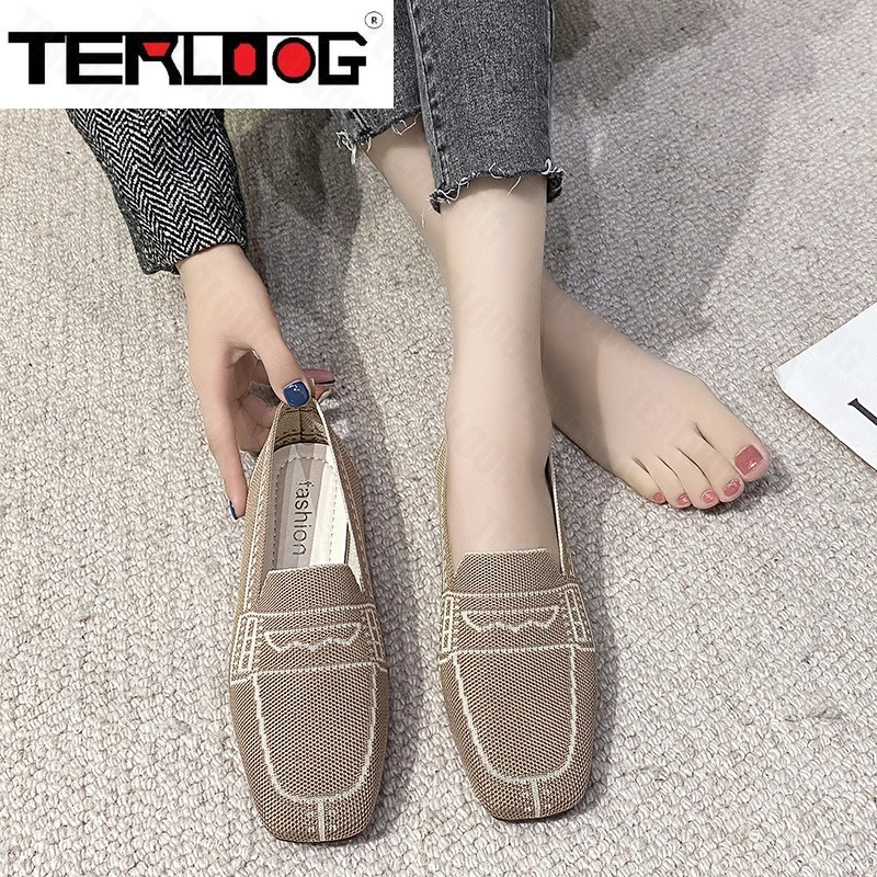 

Туфли женские прогулочные сетчатые, лоферы, без застежки, плоская подошва, дышащие, Спортивная повседневная удобная обувь, весна-лето 2022