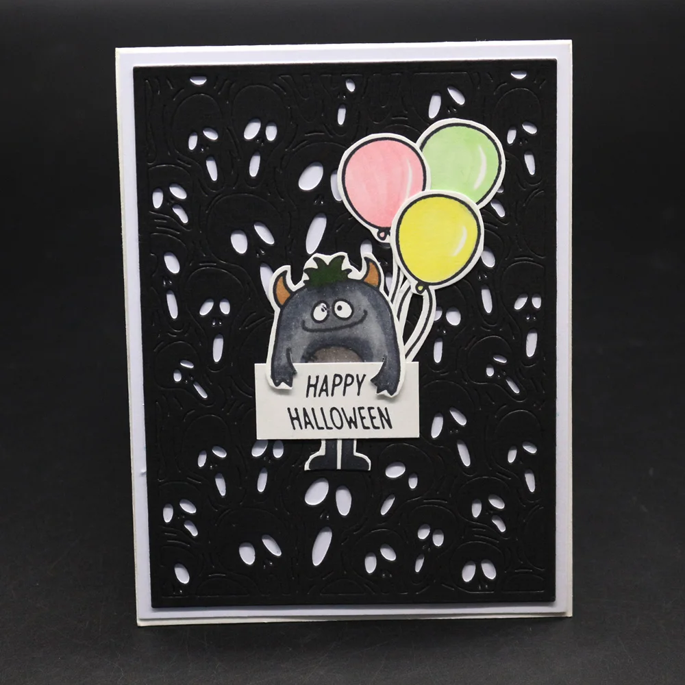 Новый Хэллоуин призрак тиснение режущий пресс форма инструмент шаблон для