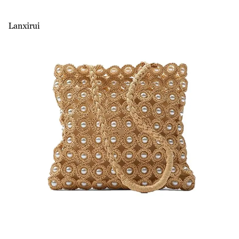 

Pearl Bag Handmade Abs Beaded Fashion Banquet Party Shoulder Women Bag Female Wedding Bags Luxury Women's Coin Purse Handbag