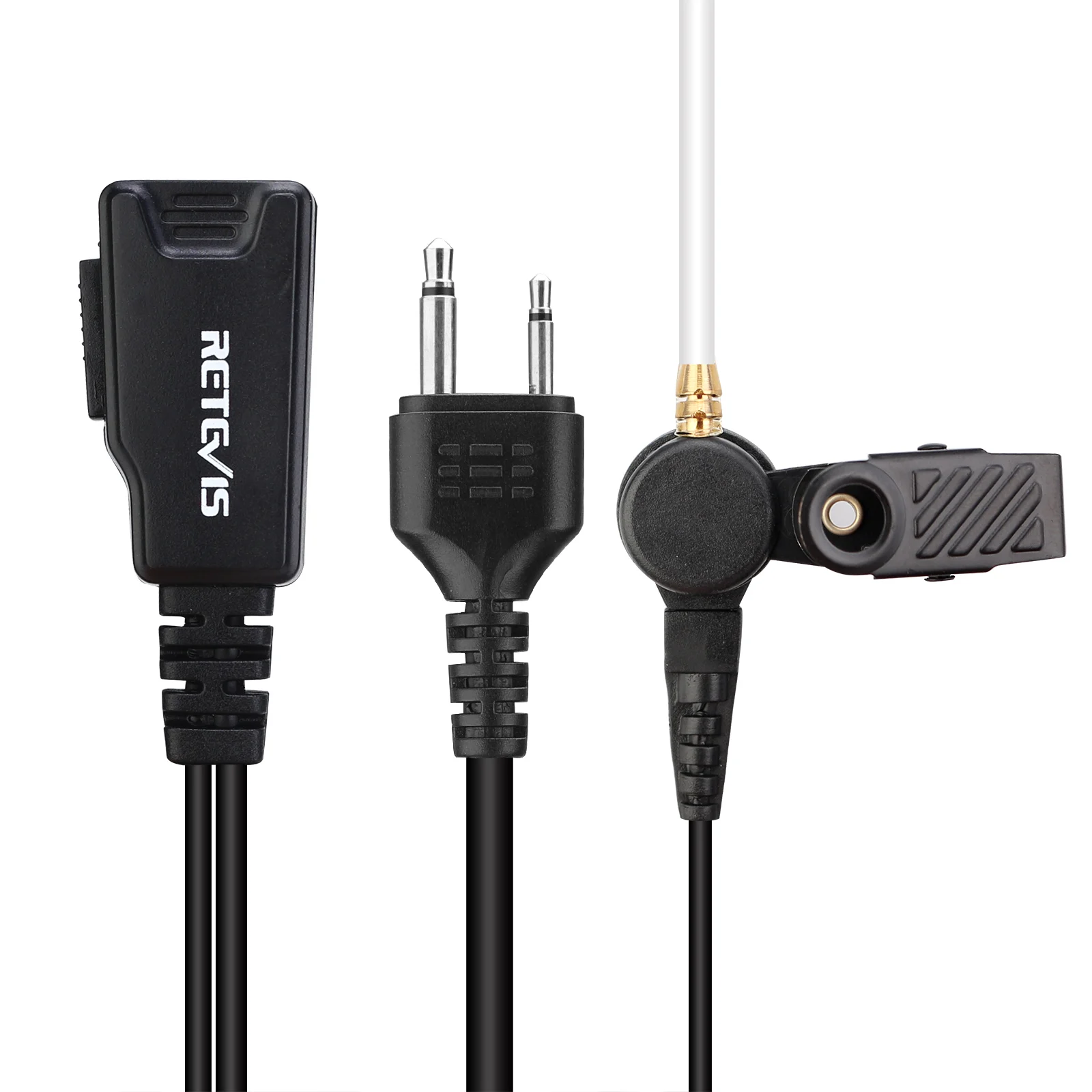 10pcs Retevis EAI001 Covert Acoustic Tube Earpiece Walkie Talkie Headset with PTT MIC for ICOM for Cobra for Motorola for Uniden