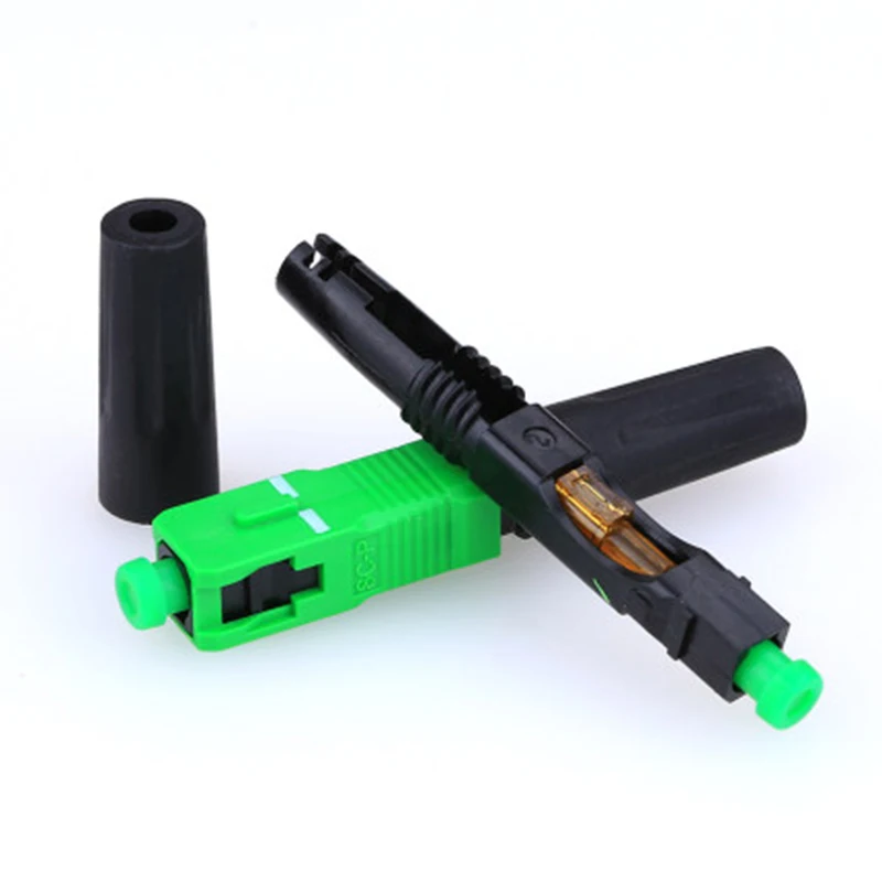 Free Shipping 100PCS/LOT 8802-TLC/3 ZF SC/APC  SC/UPC FTTH Fiber Optic SM Fast Connector Quick-Connector