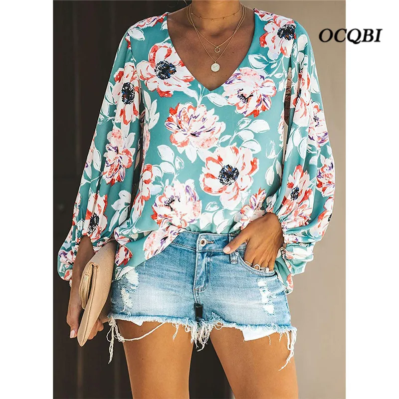 Женская Повседневная футболка с принтом свободная Сексуальная длинным рукавом в