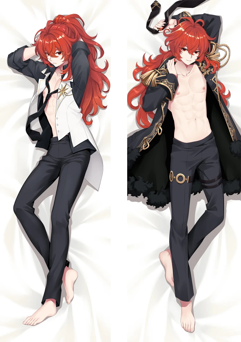 Game Genshin Impact Diluc Ragnvindr Косплей Sexy Подушка Dakimakura чехол обнимающий тело Prop|Реквизит