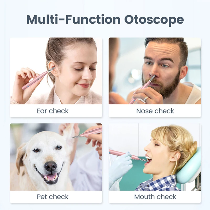 

WiFi Otoscope 3.9mm/5.0mm Ear Cleaning Endoscope HD 1080P Wireless Ear Camera 5-Axis Gyroscope Earwax Removal Tool for Kids