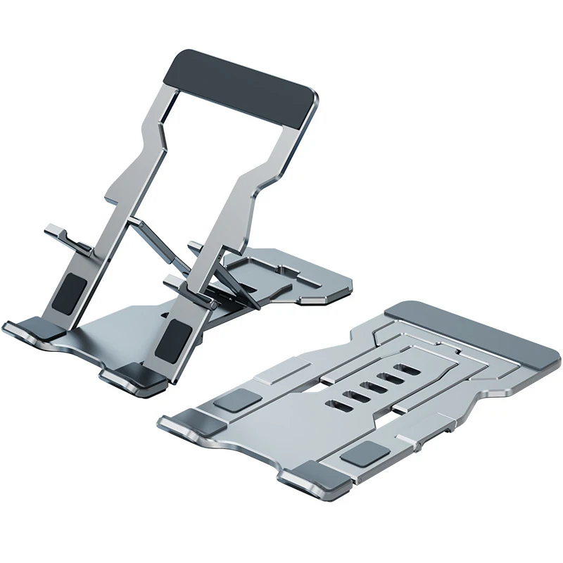 

Aviation Aluminum Alloy Mobile Phone Holder Universial Ultra-thin Lazy Magnetic Folding Mobile Phone Flat Dual Purpose Bracket