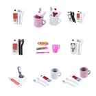 1 Набор 1:12 миниатюрная зубная паста для кукольного домика, зубная щетка, кухонная мебель, игрушка, коллекционный подарок, миниатюрные игрушки