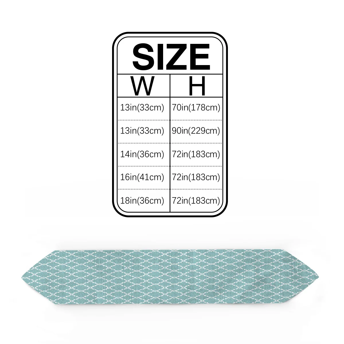 Геометрический ромб зеленые и белые настольные дорожки рождественские