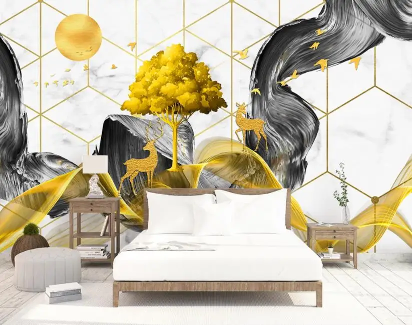 3D обои на заказ для домашнего улучшения современные минималистичные алмазные