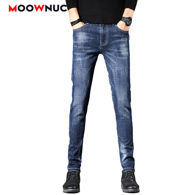 

Мужские джинсовые брюки, мужская одежда 2020, молодежное уличное платье, модные повседневные облегающие дизайнерские классические брюки ски...