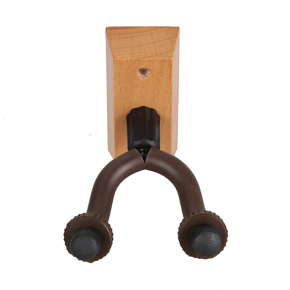 PUNK Acoustic Guitar Wall Mount Hanger Metal Holder Rack Hook W/ Rubber Sheath Wooden Base for Bass Vio | Дом и сад