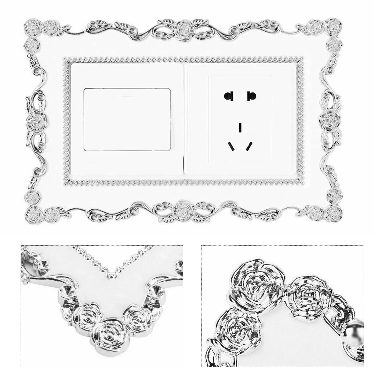 

New Resin/Luminous Single Light Switch Surround Socket Finger Plate Panel Cover Hot For Home Office Decoration Wall Sticker