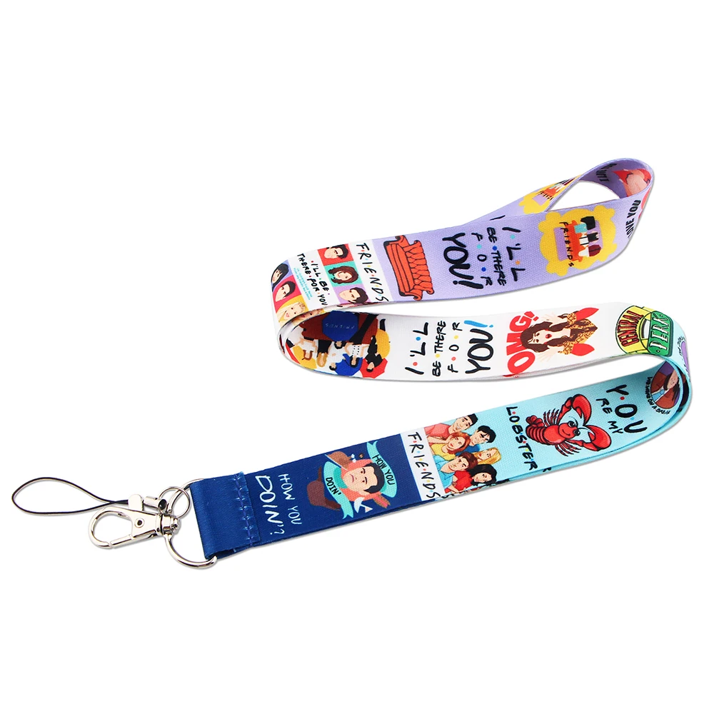 k2192 friends tv show lanyard keychain lanyards for key badges id cell phone rope neck straps accessories gifts free global shipping