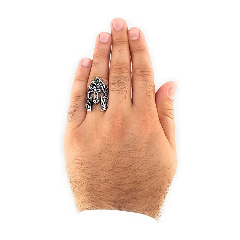 Мужское кольцо в виде спартанского воина|Кольца| |