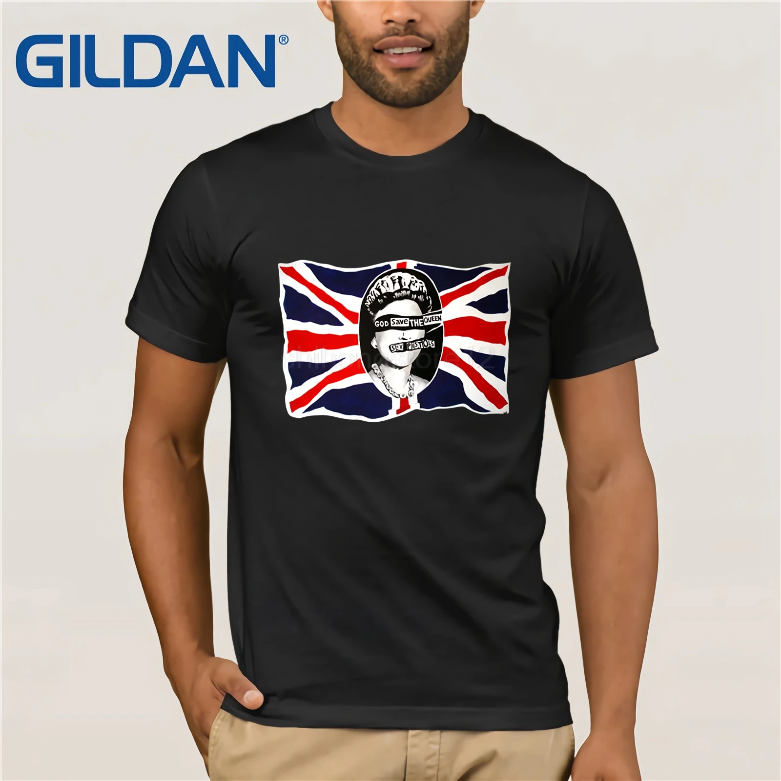 Sex Pistols God Save the queen футболка панк рок группа мужская хлопок одежда Англия