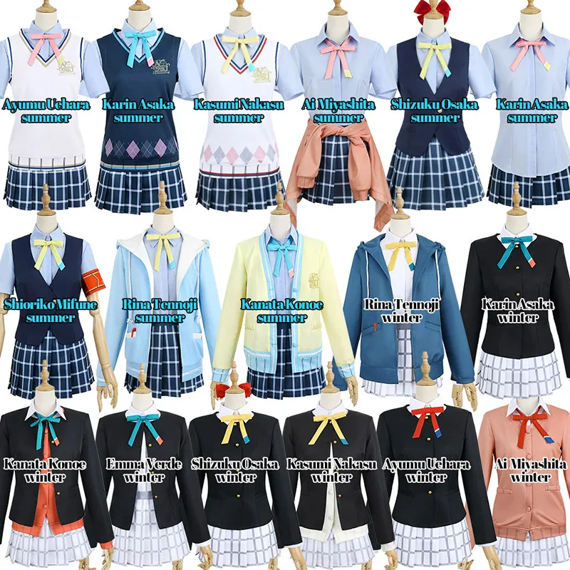 Love Live! Nijiguan школьный идол клуб каната коное Рина Tennoji косплей костюм аниме | Игровые костюмы -1005001859589095