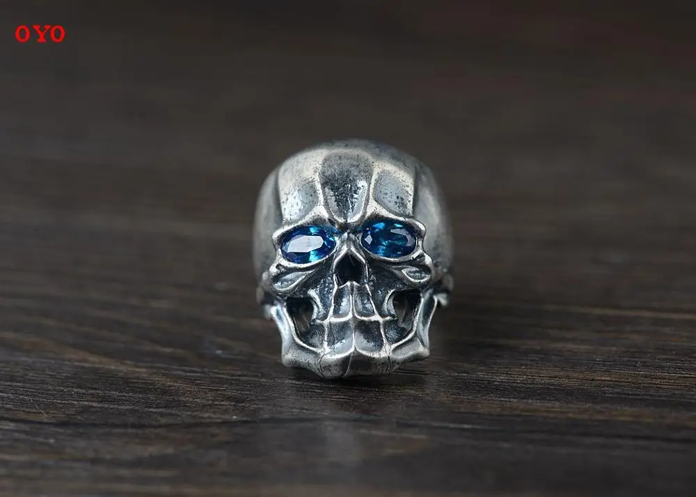 100% Серебро S925 Ретро тайское серебряное ремесло кольцо открытые мужские модели