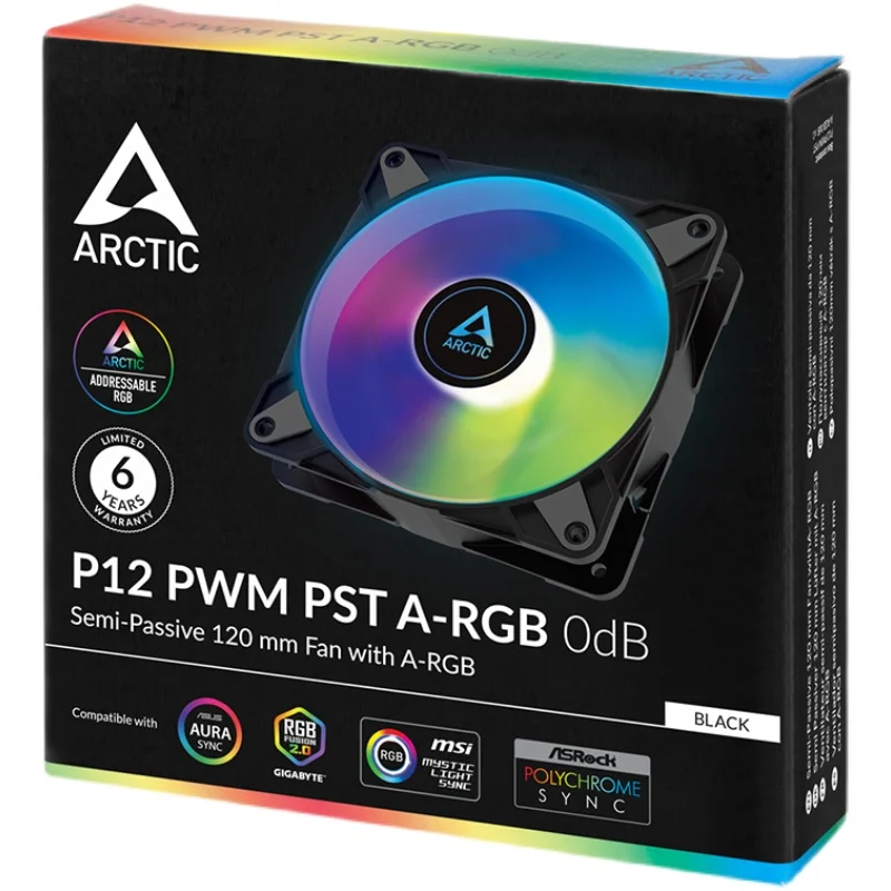 ARCTIC P12 PWM PST 4-контактный 3-контактный ARGB 120x120x25 мм бесшумный вентилятор