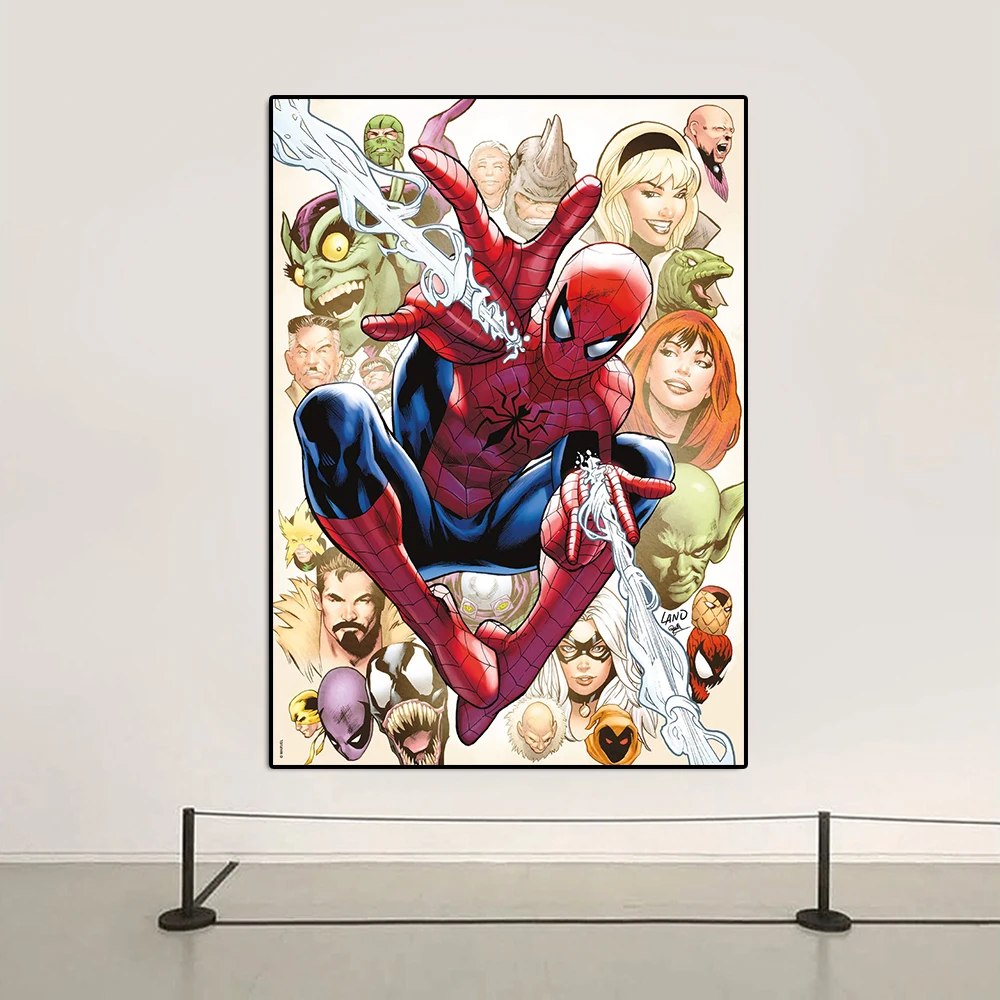 Чехол в стиле ретро с изображением супергероев Marvel комиксов пауков Картина на