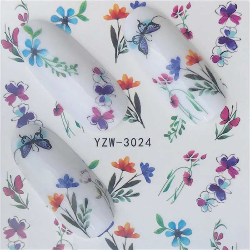 1 PC Cactus / Flamingo Horse Flower Water Transfer Nail Art Sticker Beauty Decal Nails Decorations | Красота и здоровье
