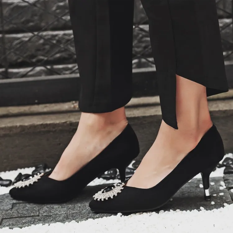Женские туфли лодочки со стразами и острым носком свадебные женские на высоком
