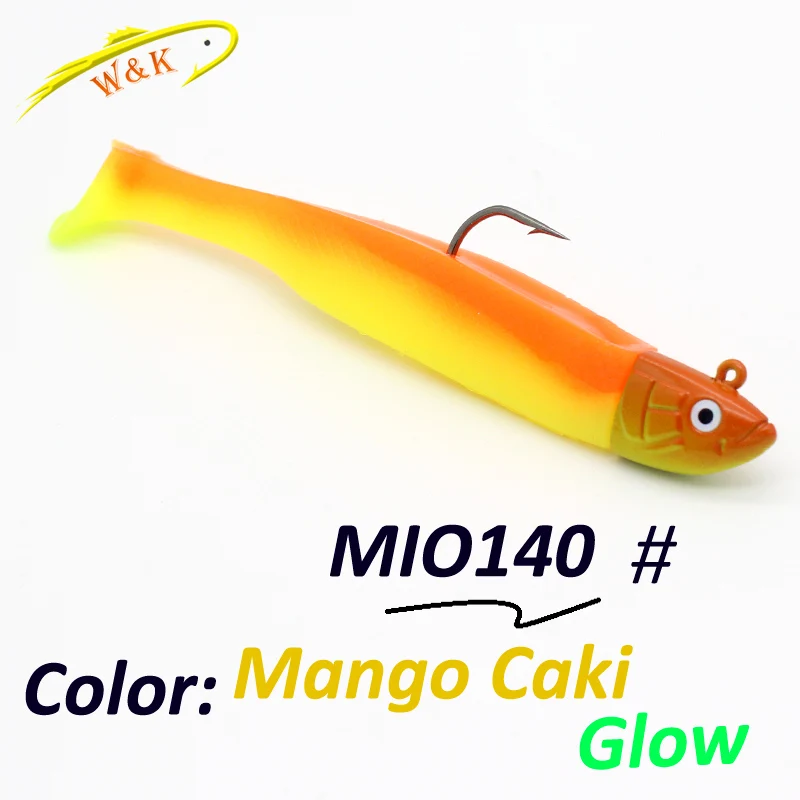 Mango Caki 140 28 г Джиги с 12 см набор мягкой приманки в 45 г 14 см плавающие приманки для walleye бас лодка рыболовные приманки и весло Мягкая приманка с хвостом комплект Shad - Цвет: Mango Caki 140