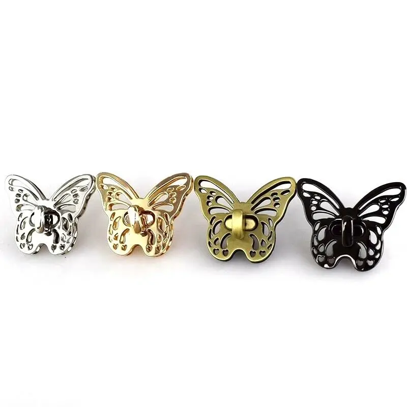 1 шт. металлическая бабочка Поворотный замок застежка для кожи ремесло женская сумка кошелек DIY аксессуары