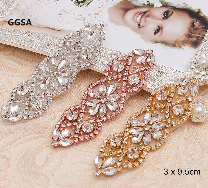 1 шт. стразы аппликации из розового золота отделка страз сделай сам свадебная