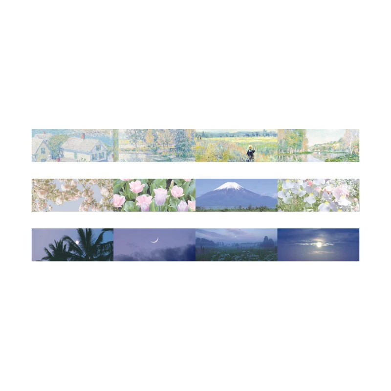 

2cm*3m Sky Moonlight Flower Landscape Washi Tape Decoration Scrapbooking Masking Tape Sticker Papeterie Autocollant Stationery