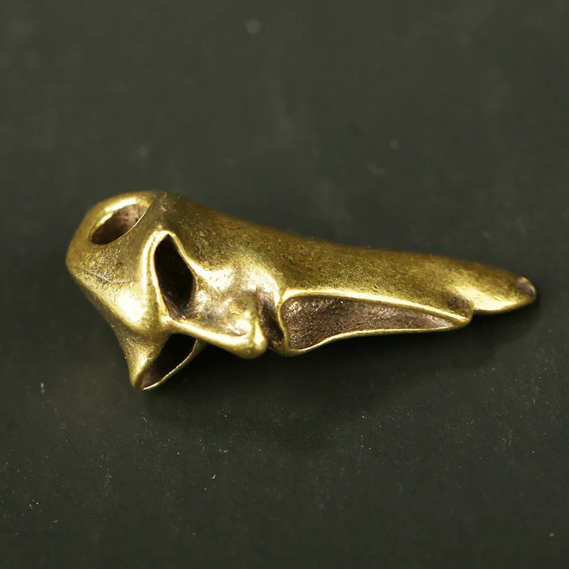 Латунный винтажный кулон в виде черепа и лица для ожерелья медный Забавный