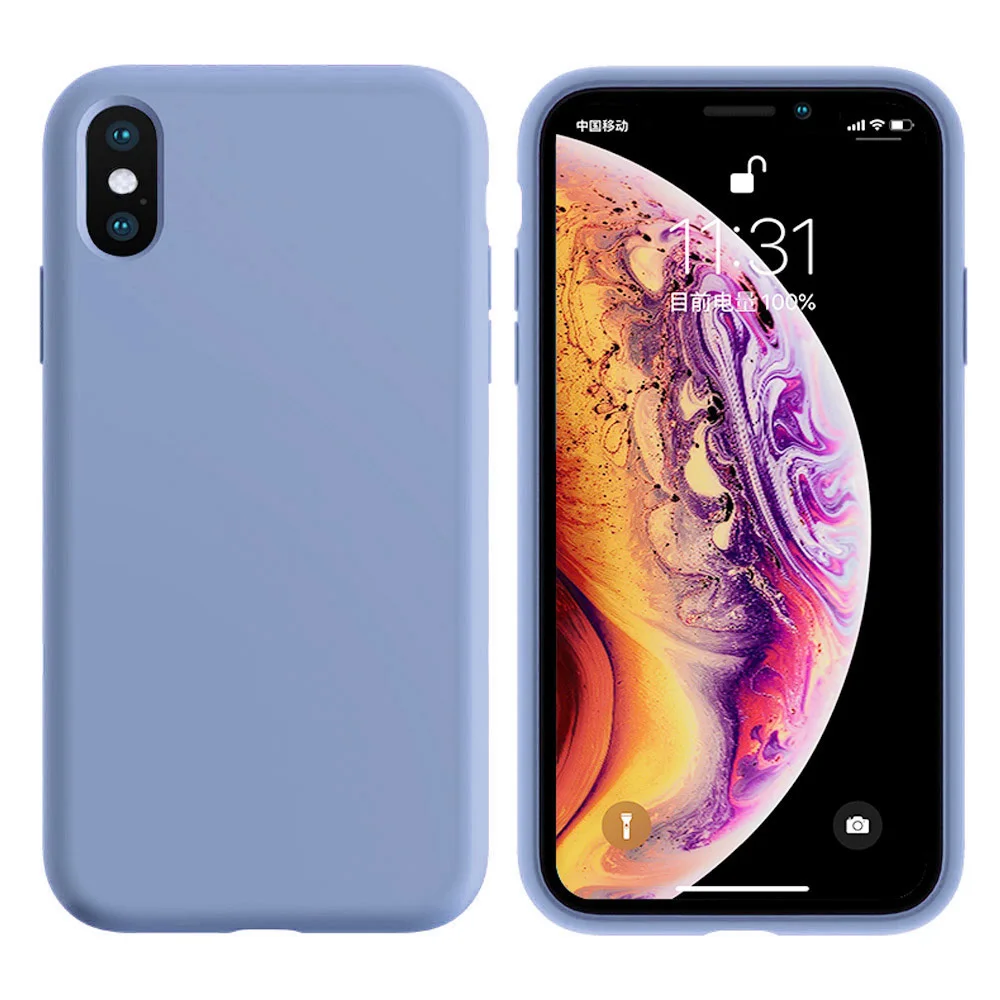 Sky Blue Силиконовый чехол для iPhone 11 Pro Max 11 Pro, высококачественный Официальный чехол для iPhone 7 8 Plus X XR XS Max 6 6 S, чехол EEMIA - Цвет: Sky Blue