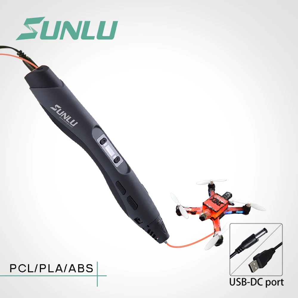 SUNLU 3D Ручка, интеллектуальная ручка для рисования, лучший подарок для детей, 4 цвета, цифровые 3D ручки для рисования, SL-300A, подарок на день рождения