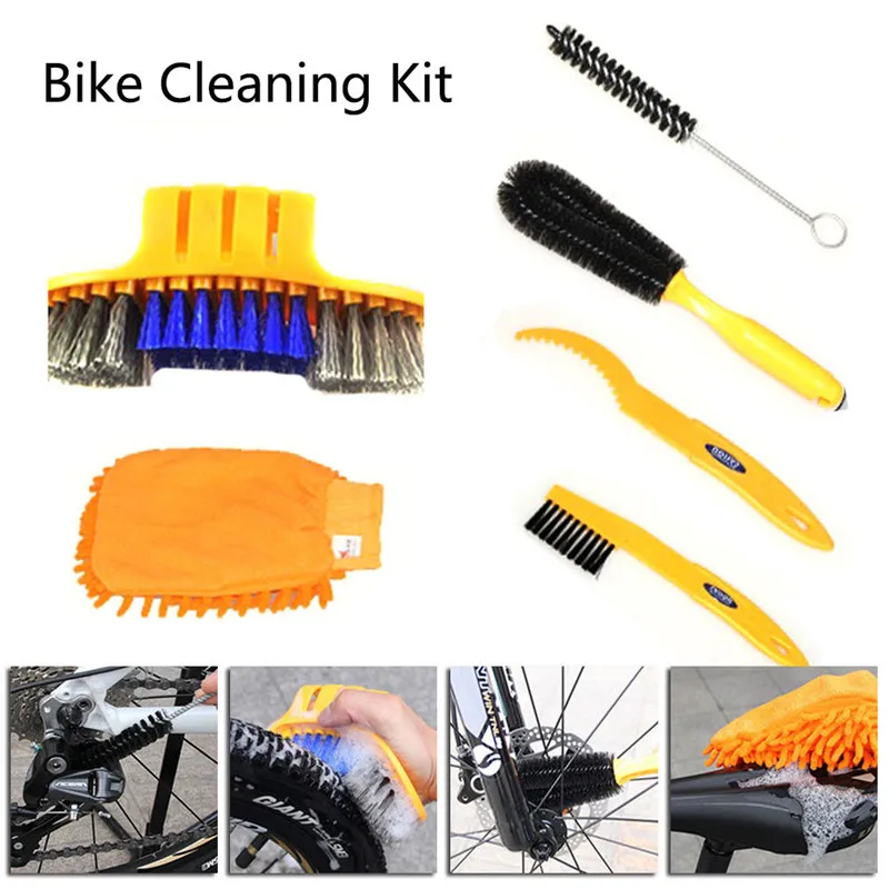 Набор щеток для мытья велосипедов детали ухода за шинами перчатки крючок