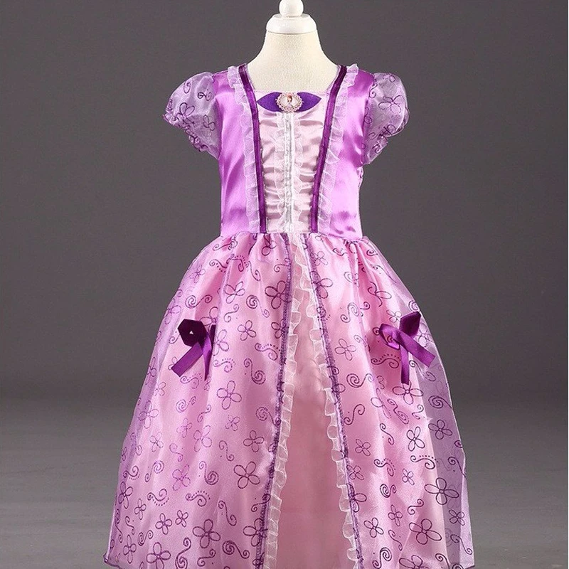 Girs Cinderella clothing Dress kids Elsa dress For Girls Rapunzel Aurora Children Cosplay Costume childen Clothing 3 4 5 6 7 8T | Детская