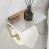 tuqiu bathroom paper holder acrylic paper roll holder phone holder tissue holder box rack toilet paper holder tissue box
