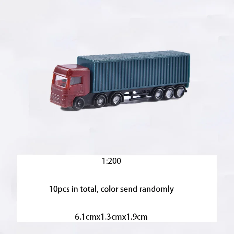 2 шт./10 шт./50 шт. модель автомобиля грузовик автобус 1: 75 1:100 1:150 1:200 строительство Поезд Макет Набор модель поезд Хо/ТТ/н масштаб железнодорожное моделирование - Цвет: 10x truck 200 scale