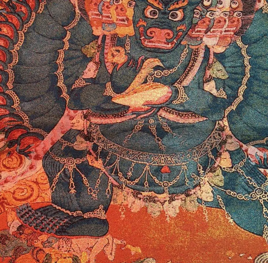 Медная статуя Прямые продажи тибетских буддистских шелковых вышивок брокадного золотого тангка машинного производства по индивидуальному заказу.