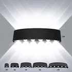 Светодиодный настенный светильник, современное пластиковое освещение в скандинавском стиле, алюминиевый водонепроницаемый уличный настенный светильник для крыльца, сада, спальни, 2468 Вт