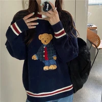cute bear hoodies autumn winter warm clothes pullover korean style harajuku kawaii loose sweatshirt female tracksuit outwear top
