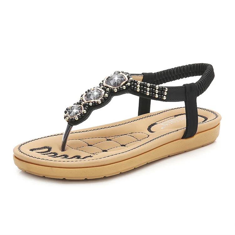 

2021 Women's Sandals Ladies Flat Peep Toe Sandals Shoes High Quality Female Shoes Summer Ladies Outside Shoes