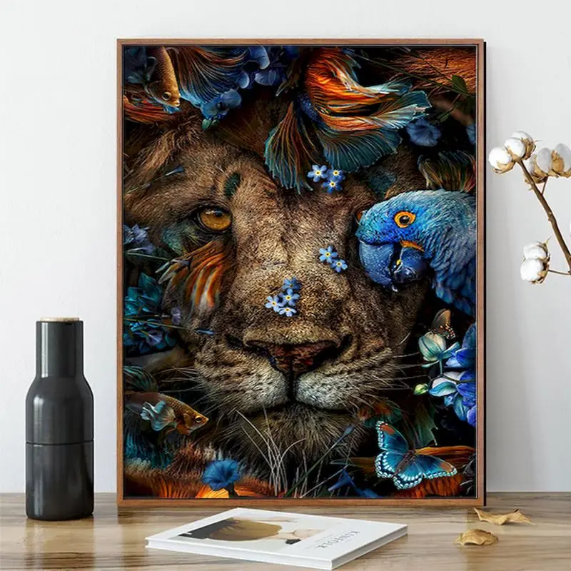 

GATYZTORY 60*75cm lion picture by numbers for adults animal Painting by numbers Canvas painting