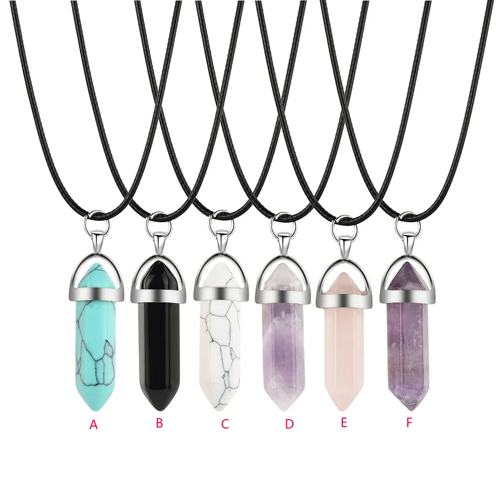 Длинная цепочка ожерелье модное ювелирное изделие натуральный кварцевый