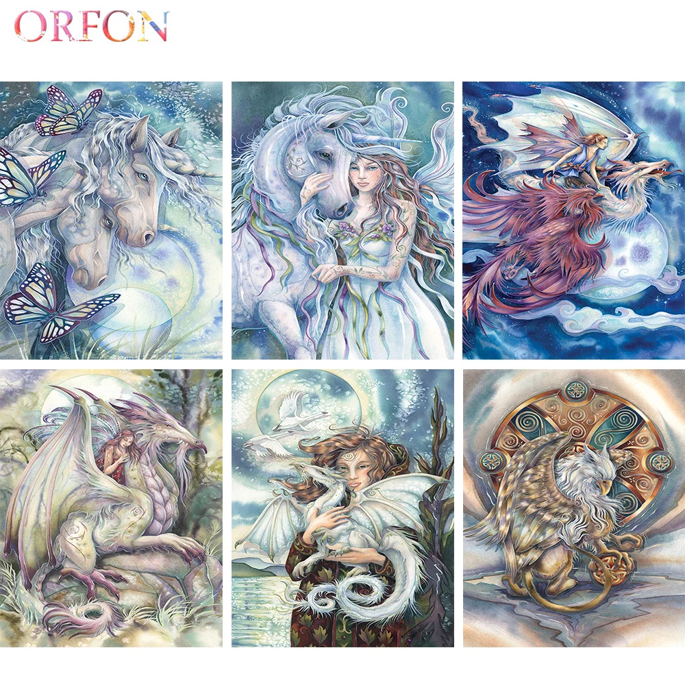 

Diy Painting By Number Mythological Creatures Picture By Number Modern Home Decoration Diy Gift Wall Art Fantasy